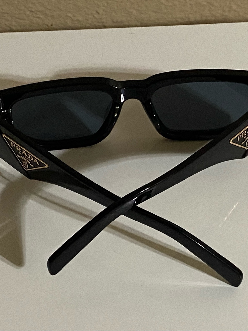 Prada Black Leather Bag, Chain Strap, Sunglasses & Pouch Set - Picture 11 of 13